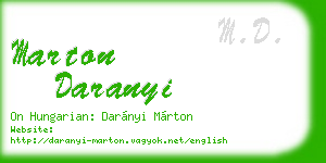marton daranyi business card
